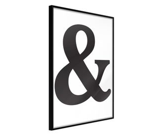 Plakat Artgeist - Ampersand (Black) - Črn okvir - 20 x 30 cm