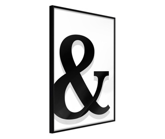 Faldekoráció - ampersand's shadow - fekete keret - 20 x 30 cm