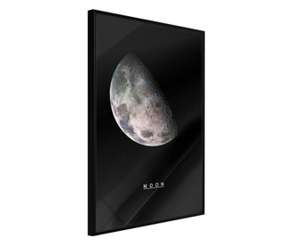 Faldekoráció - the solar system: moon - fekete keret - 20 x 30 cm