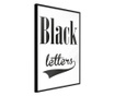 Faldekoráció - black lettering - fekete keret - 20 x 30 cm