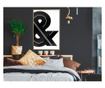 Plakat Artgeist - Ampersand (Black and White) - Zlat okvir - 30 x 45 cm