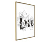 Plakat Artgeist - Blossoming Love - Zlat okvir - 40 x 60 cm