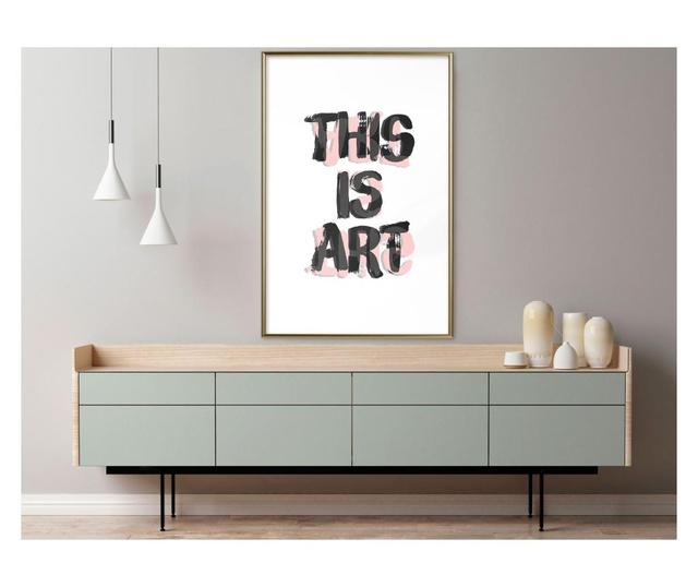 Poster Artgeist - Art - Zlatni okvir - 20 x 30 cm