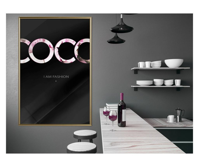 Plakat Artgeist - Coco - Zlat okvir - 20 x 30 cm