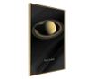 Plakat Artgeist - The Solar System: Saturn - Zlat okvir - 40 x 60 cm
