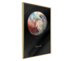 Poster Artgeist - The Solar System: Pluto - Zlatni okvir - 20 x 30 cm