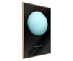 Plakat Artgeist - The Solar System: Uranus - Zlat okvir - 40 x 60 cm