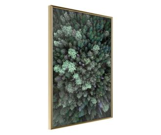 Plakat Artgeist - World from High Above - Zlat okvir - 40 x 60 cm