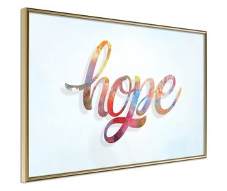 Plakat Artgeist - Colourful Hope - Zlat okvir - 30 x 20 cm