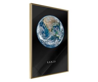 Plakat Artgeist - The Solar System: Earth - Zlat okvir - 20 x 30 cm
