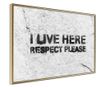 Plakat Artgeist - Respect - Zlat okvir - 60 x 40 cm