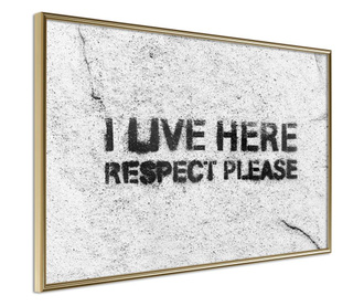 Plakat Artgeist - Respect - Zlat okvir - 60 x 40 cm