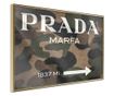Plakat Artgeist - Prada (Camo) - Zlat okvir - 90 x 60 cm