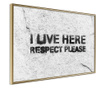 Plakat Artgeist - Respect - Zlat okvir - 90 x 60 cm