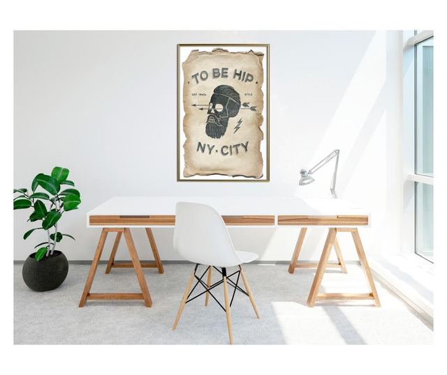Plakat Artgeist - Hipster - Zlat okvir - 30 x 45 cm