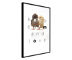 Plakat Artgeist - Cute Chicks - Črn okvir - 30 x 45 cm