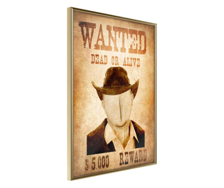 Poster Artgeist - Long Time Ago in the Wild West - Zlatni okvir - 30 x 45 cm