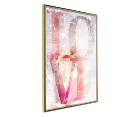 Poster Artgeist - Love II - Zlatni okvir - 30 x 45 cm