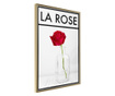 Plakat Artgeist - Rose in the Vase - Zlat okvir - 30 x 45 cm