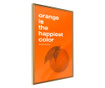 Plakat Artgeist - Orange Colour - Zlat okvir - 30 x 45 cm
