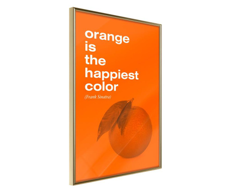 Poster Artgeist - Orange Colour - Zlatni okvir - 30 x 45 cm