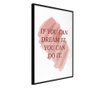 Plakat Artgeist - Dreams Lead to Success - Črn okvir - 20 x 30 cm