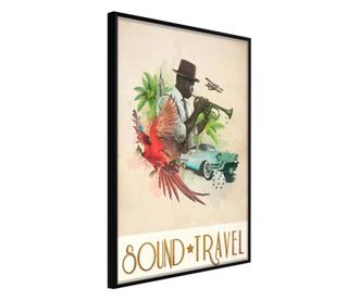 Plakat Artgeist - Exotic Travel - Črn okvir - 20 x 30 cm