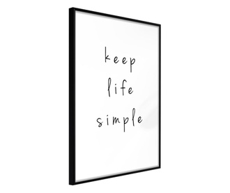 Plakat Artgeist - Simple Life - Črn okvir - 20 x 30 cm