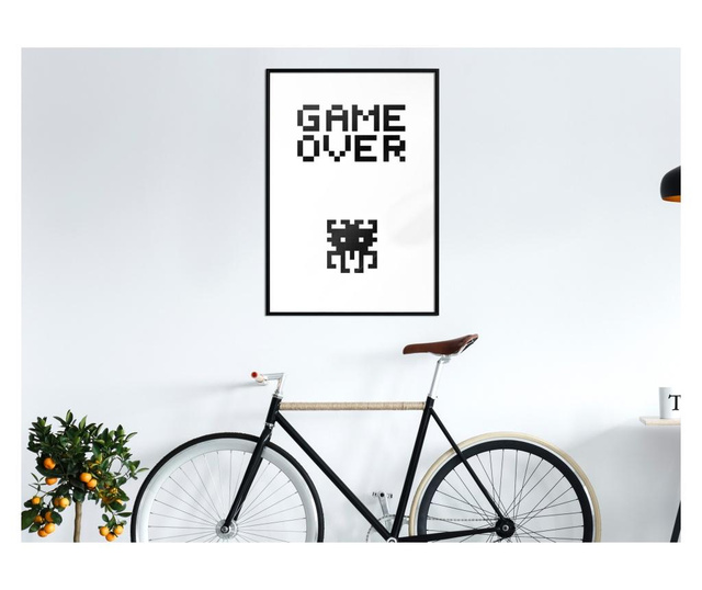 Plakat Artgeist - Game Over - Črn okvir - 40 x 60 cm