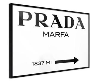 Plakat Artgeist - Prada (White) - Črn okvir - 60 x 40 cm