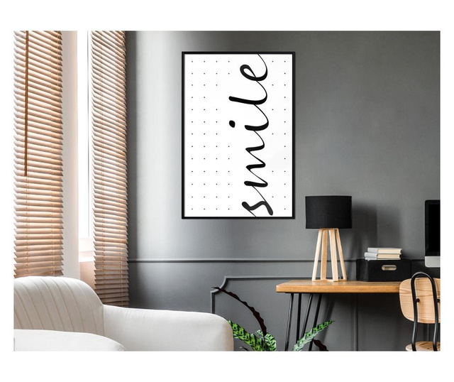 Plakat Artgeist - Smile - Črn okvir - 40 x 60 cm