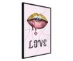 Plakat Artgeist - Lip Gloss and Love - Črn okvir - 20 x 30 cm