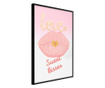 Plakat Artgeist - Pink Kisses - Črn okvir - 40 x 60 cm