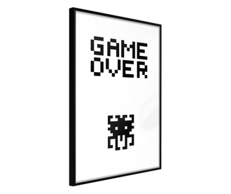 Plakat Artgeist - Game Over - Črn okvir - 20 x 30 cm