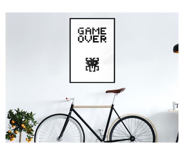 Plakat Artgeist - Game Over - Črn okvir - 20 x 30 cm