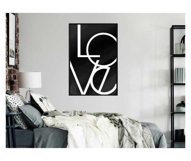 Plakat Artgeist - Simply Love - Črn okvir - 20 x 30 cm