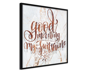 Plakat Artgeist - Good Morning (Square) - Črn okvir - 50 x 50 cm