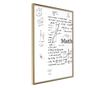 Plakat Artgeist - Math Formulas - Zlat okvir - 30 x 45 cm