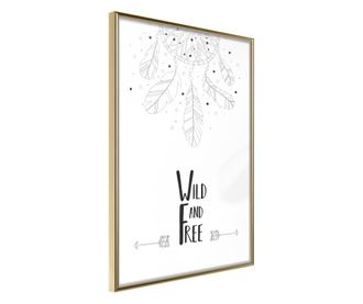 Plakat Artgeist - Free Spirit - Zlat okvir - 20 x 30 cm