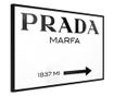 Plakat Artgeist - Prada (White) - Črn okvir - 90 x 60 cm