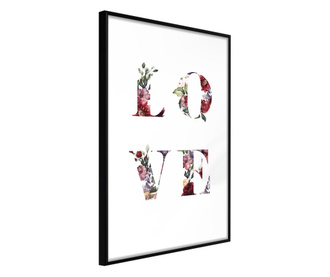 Plakat Artgeist - Floral Love - Črn okvir - 20 x 30 cm