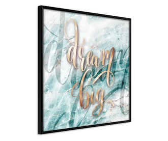 Plakat Artgeist - Have Big Dreams (Square) - Črn okvir - 50 x 50 cm