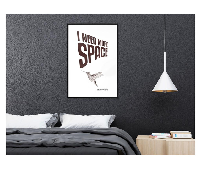 Plakat Artgeist - More Space Needed - Črn okvir - 20 x 30 cm