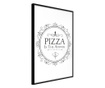 Plakat Artgeist - Pizza - Črn okvir - 20 x 30 cm