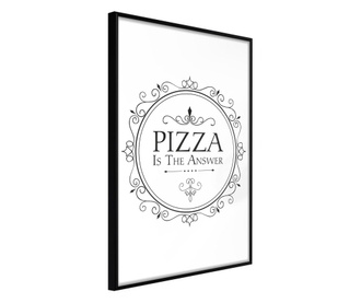Plakat Artgeist - Pizza - Črn okvir - 20 x 30 cm