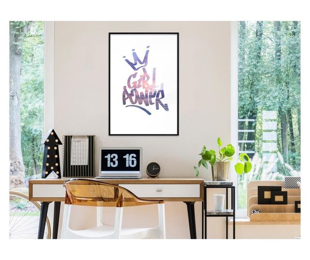 Plakat Artgeist - Girl Power - Črn okvir - 20 x 30 cm