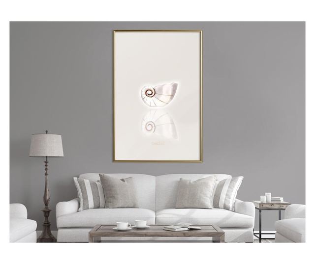 Plakat Artgeist - Holiday Souvenir - Zlat okvir - 20 x 30 cm