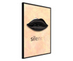 Plakat Artgeist - Silent Lips - Črn okvir - 20 x 30 cm