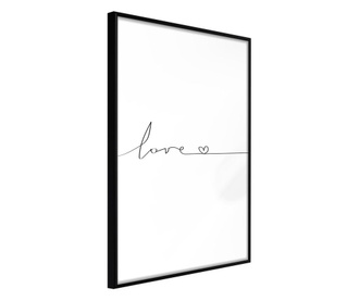 Plakat Artgeist - Love Pulse - Črn okvir - 30 x 45 cm