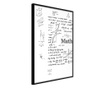 Plakat Artgeist - Math Formulas - Črn okvir - 20 x 30 cm